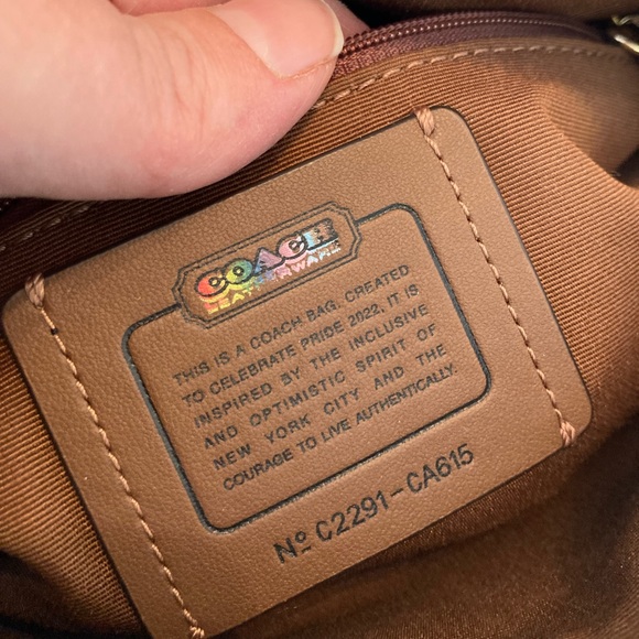 Coach Pride Collection Rowan Satchel – Brown Signature with Rainbow Strap - Picture 11 of 16